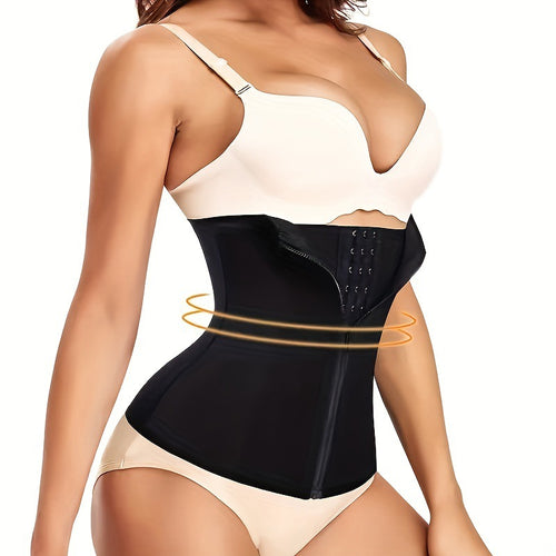 Adjustable Neoprene Waist Trainer for Women ? Black Waist Cincher & Back Support Belt