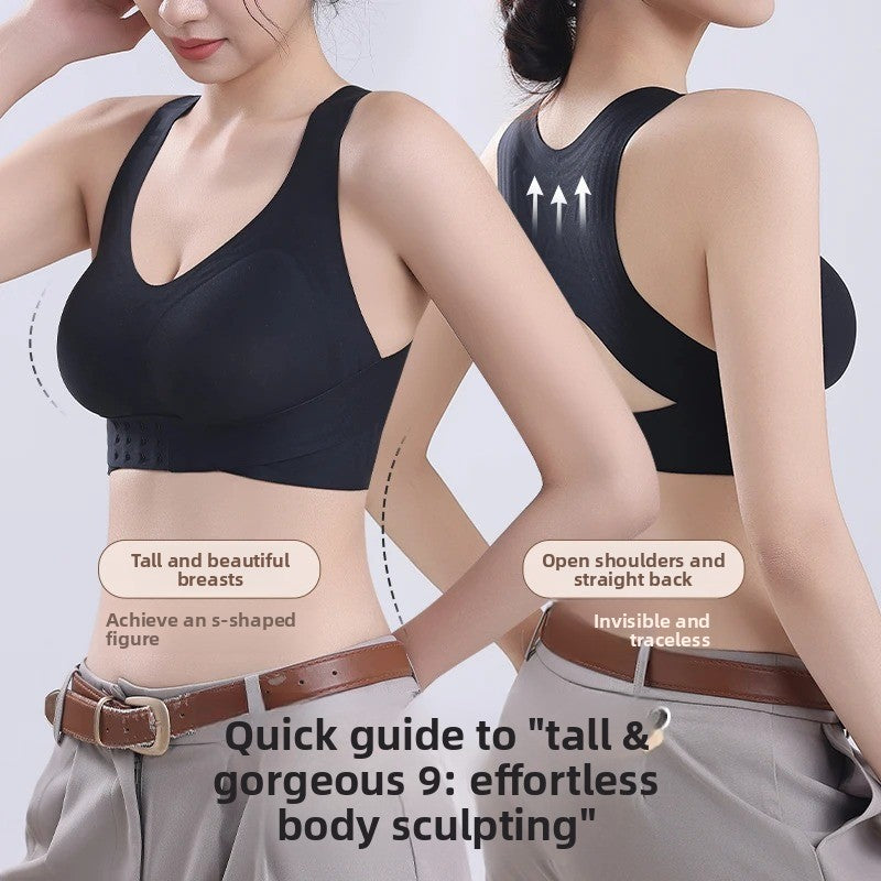 Exercise bra for shaping and enhancing the back appearance , Women's Posture Correcting Sports Bra ? Back Smoothing Support Bra with Fixed Cups
